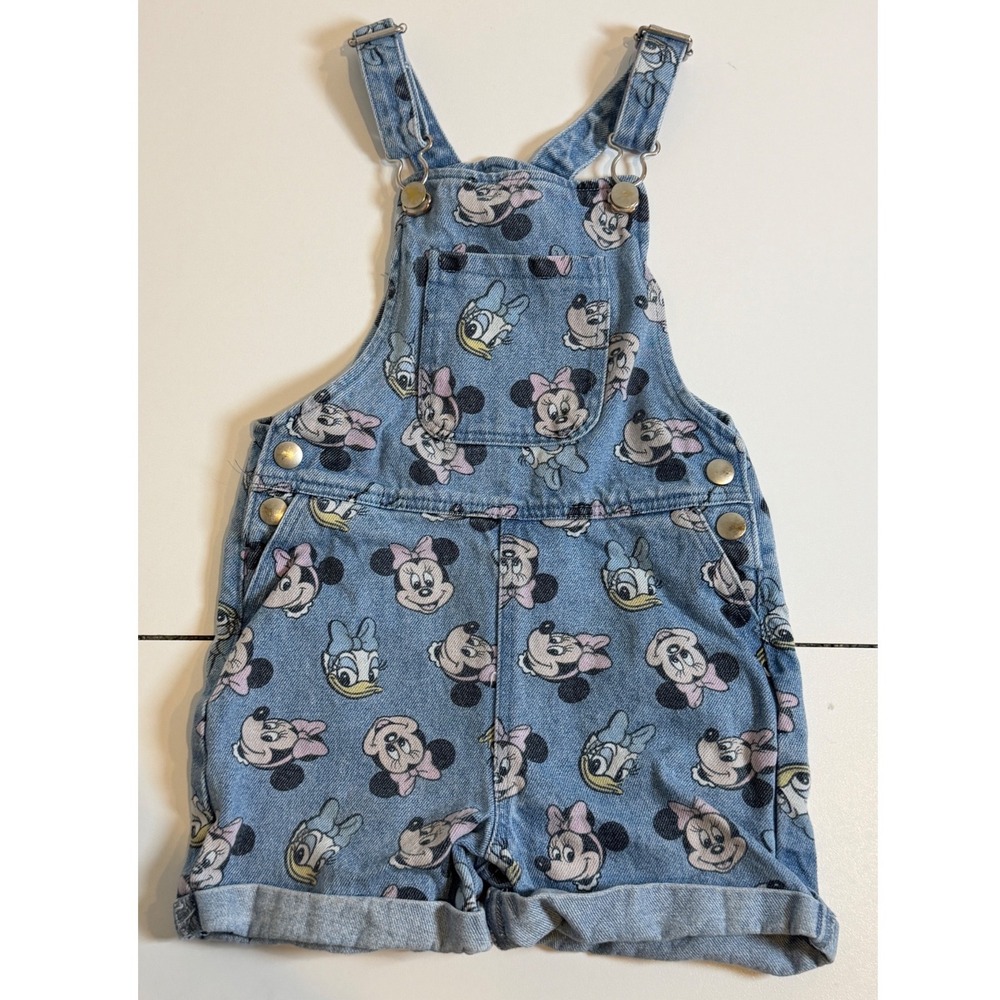 Disney Primark Girls Minnie Mouse Daisy Duck Denim Shortalls Overalls 3-4Y - Picture 12 of 12